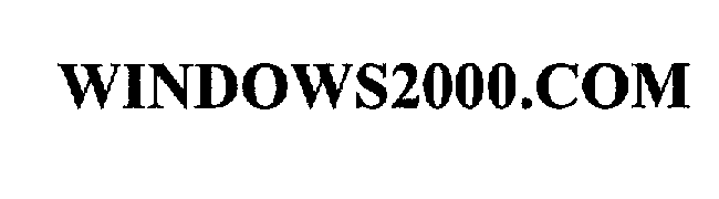 Trademark Logo WINDOWS2000.COM
