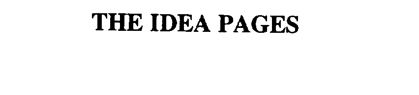 THE IDEA PAGES