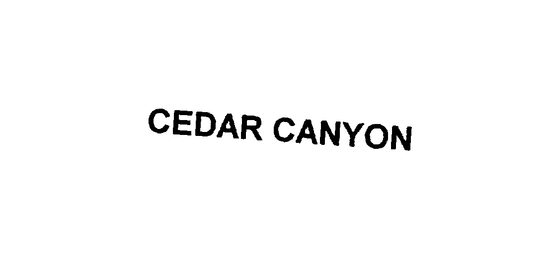 Trademark Logo CEDAR CANYON