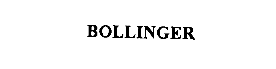 Trademark Logo BOLLINGER