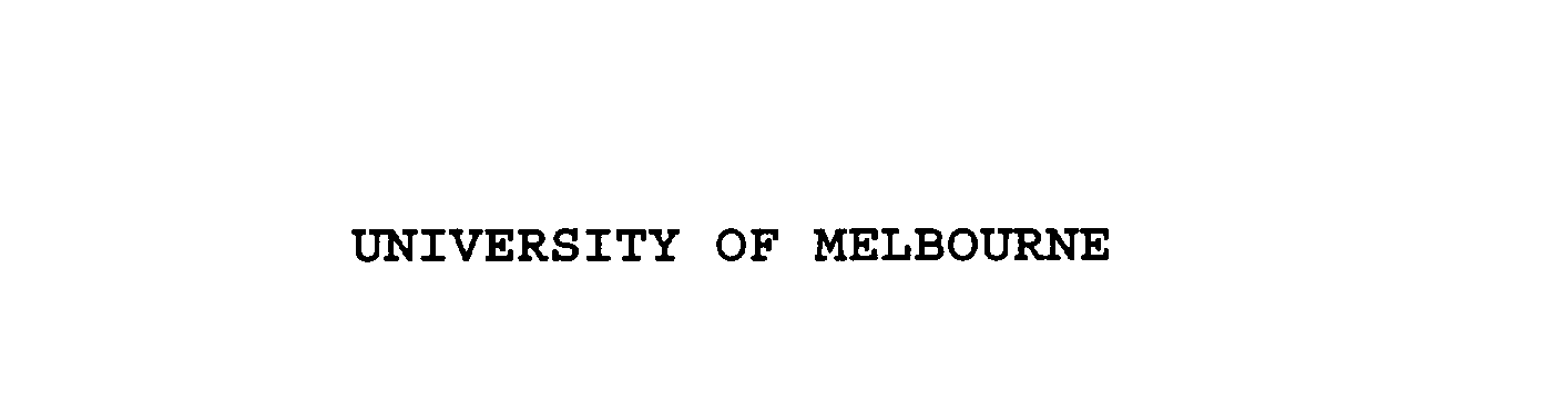 Trademark Logo UNIVERSITY OF MELBOURNE