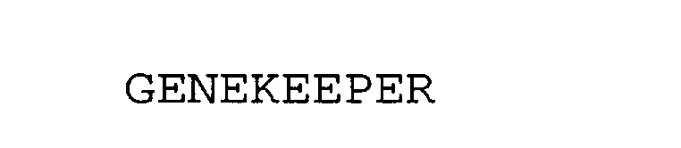 Trademark Logo GENEKEEPER