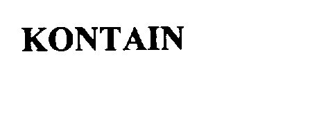 Trademark Logo KONTAIN