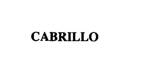 Trademark Logo CABRILLO