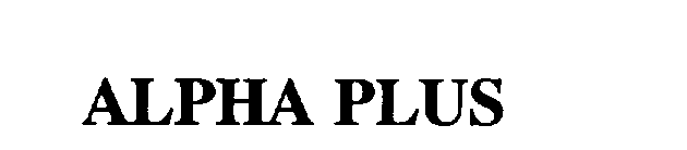 Trademark Logo ALPHA PLUS