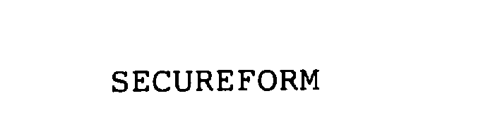 Trademark Logo SECUREFORM