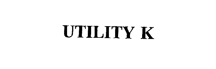 Trademark Logo UTILITY K