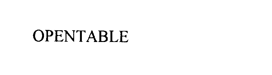 Trademark Logo OPENTABLE
