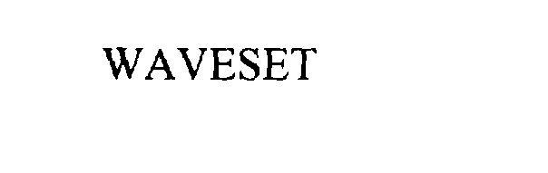 Trademark Logo WAVESET