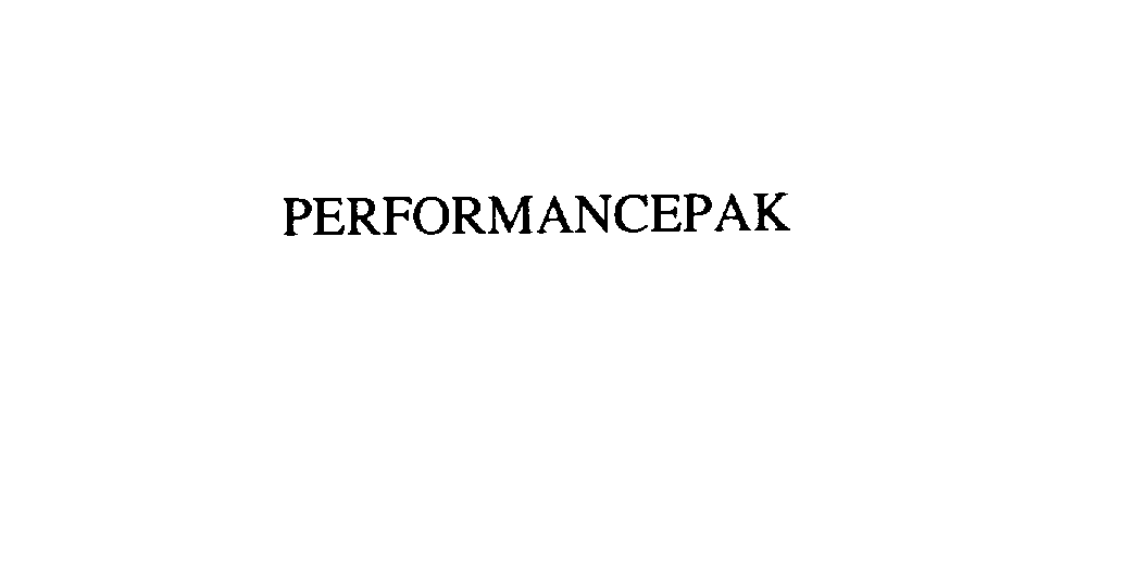 Trademark Logo PERFORMANCEPAK