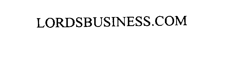 Trademark Logo LORDSBUSINESS.COM