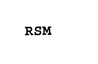 Trademark Logo RSM