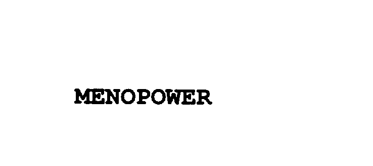 Trademark Logo MENOPOWER