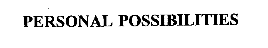 Trademark Logo PERSONAL POSSIBILITIES