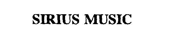 Trademark Logo SIRIUS MUSIC