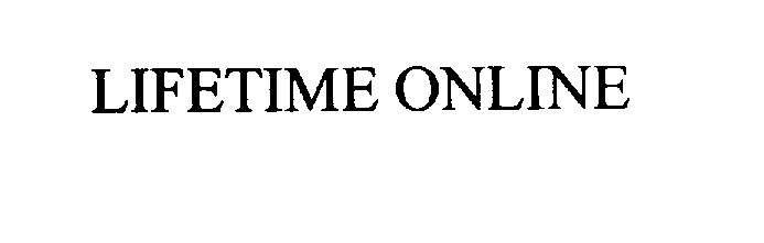 Trademark Logo LIFETIME ONLINE