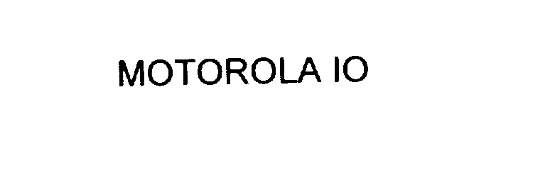 Trademark Logo MOTOROLA IO