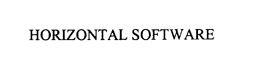 Trademark Logo HORIZONTAL SOFTWARE