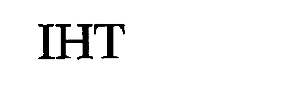 Trademark Logo IHT