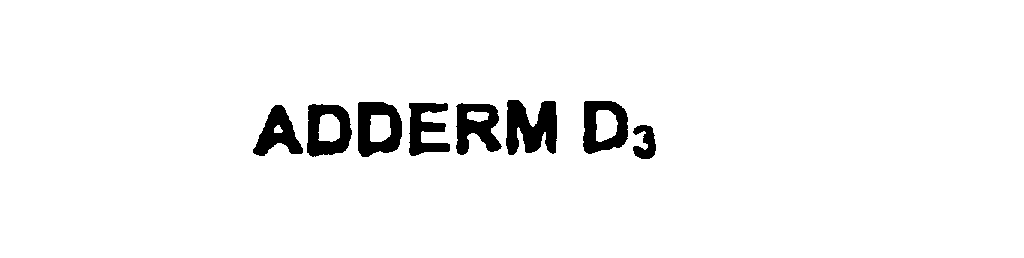 Trademark Logo ADDERM D3