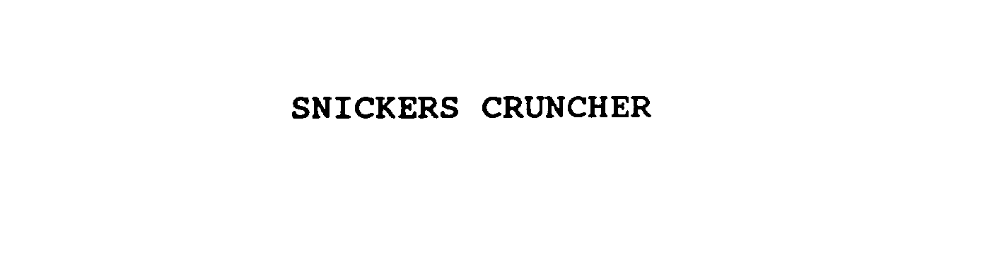  SNICKERS CRUNCHER