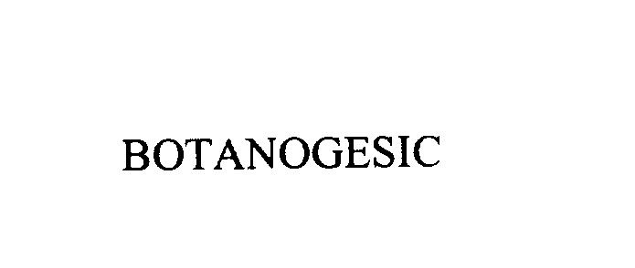Trademark Logo BOTANOGESIC