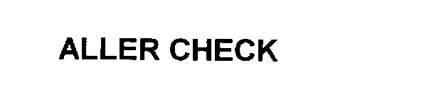 Trademark Logo ALLER CHECK