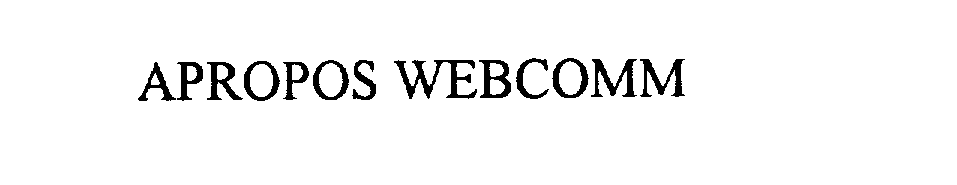  APROPOS WEBCOMM