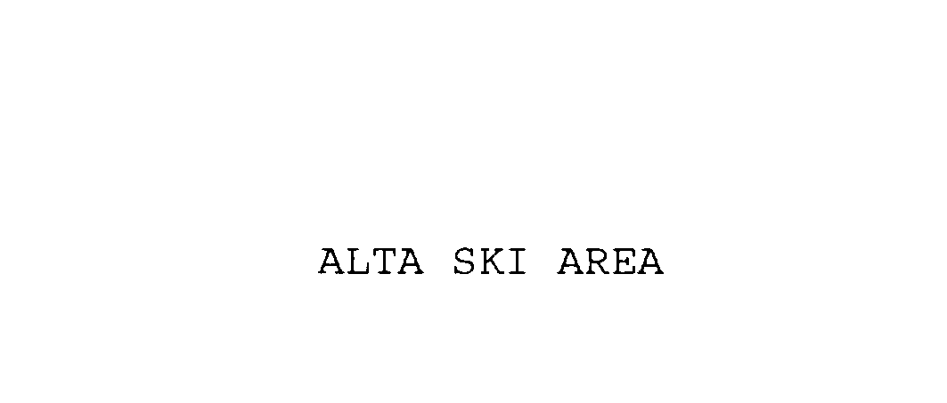 Trademark Logo ALTA SKI AREA