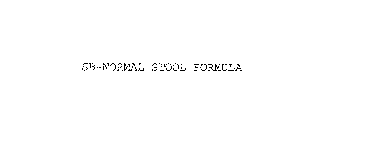  SB-NORMAL STOOL FORMULA