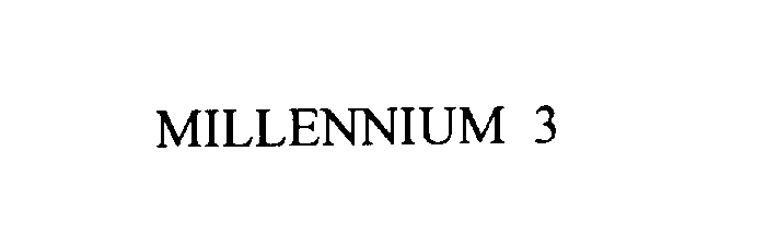 Trademark Logo MILLENNIUM 3