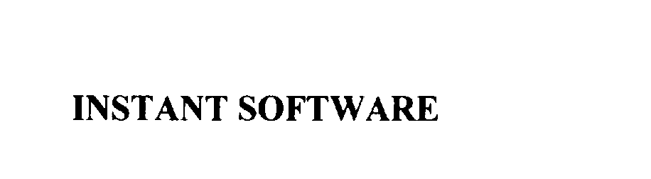 Trademark Logo INSTANT SOFTWARE