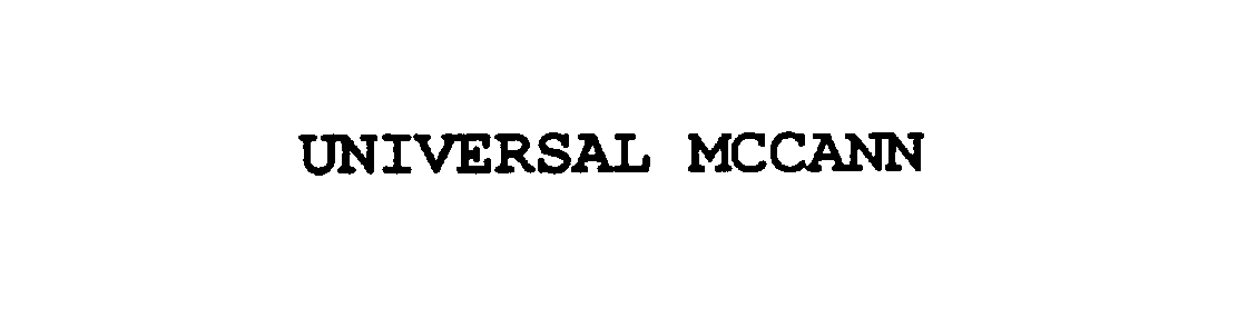  UNIVERSAL MCCANN
