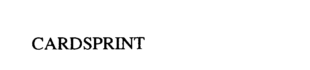Trademark Logo CARDSPRINT
