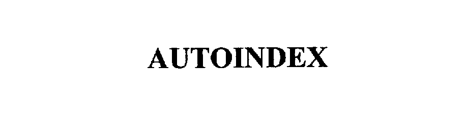 Trademark Logo AUTOINDEX