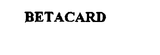 Trademark Logo BETACARD