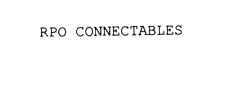  RPO CONNECTABLES
