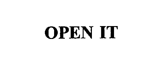 Trademark Logo OPEN IT