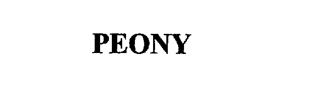 Trademark Logo PEONY