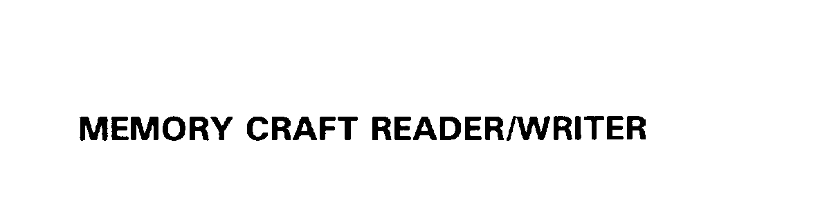  MEMORY CRAFT READER/WRITER