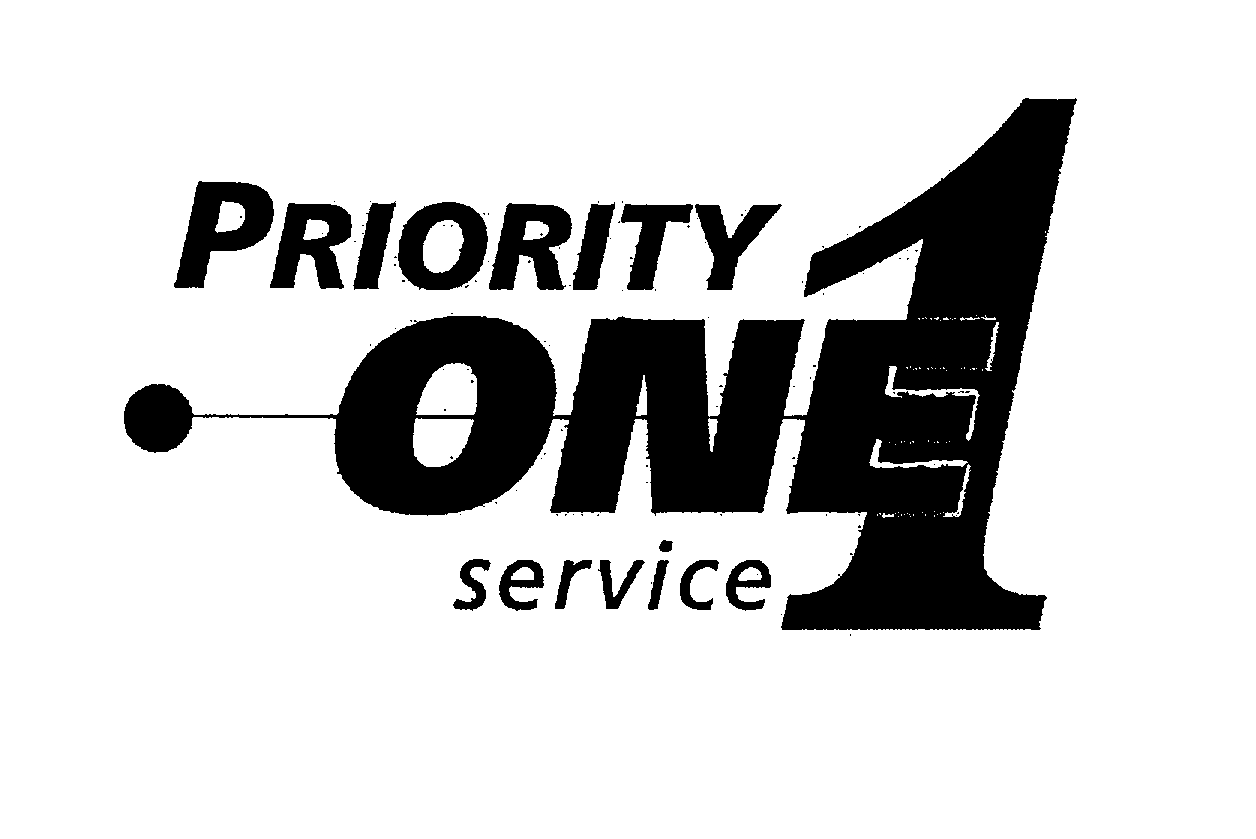 Trademark Logo PRIORITY ONE 1 SERVICE
