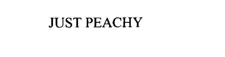 Trademark Logo JUST PEACHY