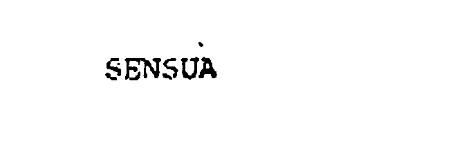 Trademark Logo SENSUA