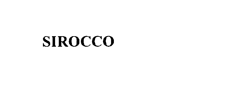 Trademark Logo SIROCCO