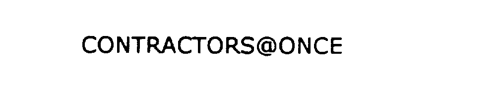 Trademark Logo CONTRACTORS@ONCE