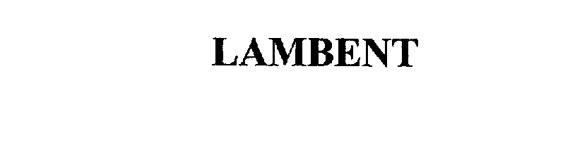 Trademark Logo LAMBENT