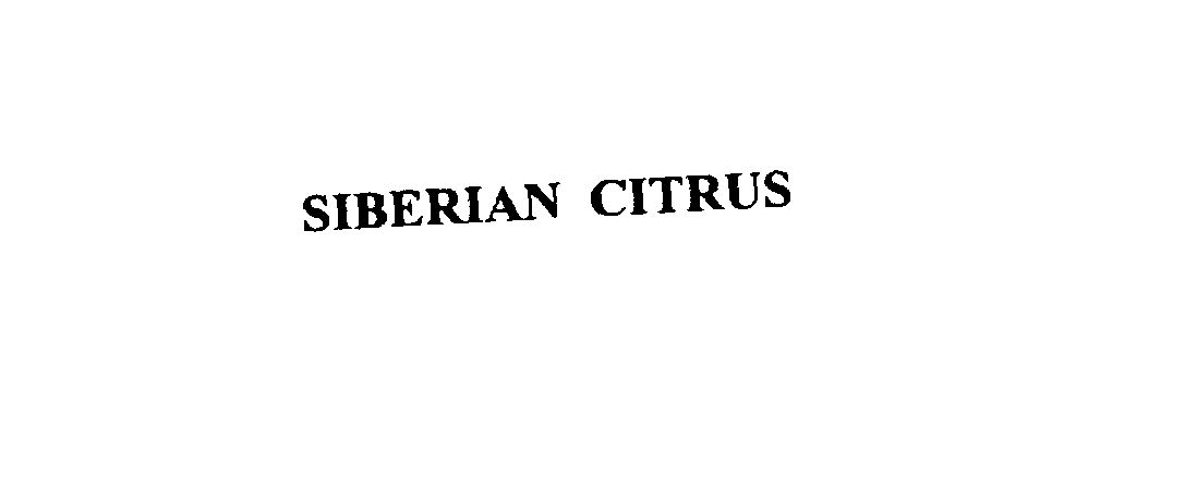  SIBERIAN CITRUS