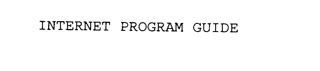 Trademark Logo THE INTERNET PROGRAM GUIDE