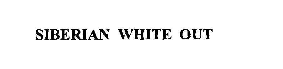 Trademark Logo SIBERIAN WHITE OUT