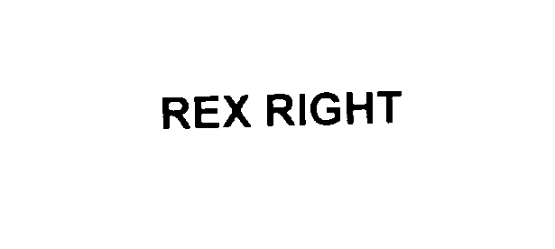  REX RIGHT